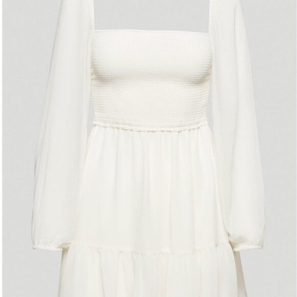 NWT Aritzia Wilfred Tempest Mini Dress White - Size S - Picture 4 of 9